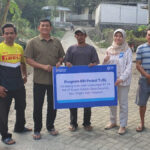 BRI Pasuruan menyalurkan TJSL Rp100 juta untuk pembangunan jalan lingkungan di Dusun Gutean, Desa Dayurejo.